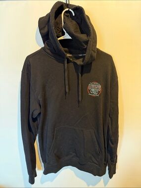 Vans Black Pullover Hoodie with Chest Badge and Large back graphic Size: S